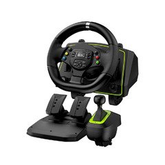 Racing Wheel with pedals SpeedMaster X2 - Gear shifter, Pedals, Dual-motor vibration Racing Wheel with pedals SpeedMaster X2 - Gear shifter, Pedals, Dual-motor vibration