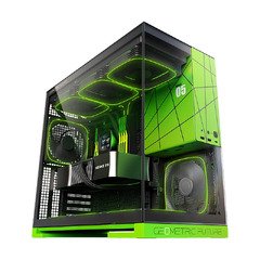 Case EATX - Model 5 Black/Green, NVIDIA style limited edition - 5 x 140 mm aRGB fans included Case EATX - Model 5 Black/Green, NVIDIA style limited edition - 5 x 140 mm aRGB fans included