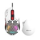 Gaming Mouse GM-316W - 7200dpi, Detachable covers, White