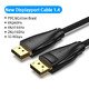 кабел Display Port 1.4 DP M / M 8K 1m - Cotton Braided, Black - HCCBF