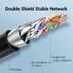 удължителен кабел Cat.8 SSTP Extension Patch Cable 3M Black 40Gbps - IKHBI