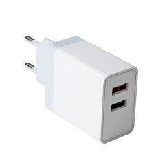 бързо зарядно Charger Wall - QC3.0 2xUSB 30W White - M050 бързо зарядно Charger Wall - QC3.0 2xUSB 30W White - M050