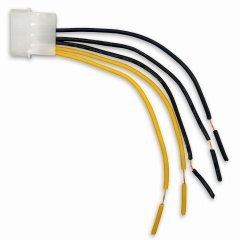 Cable Male Molex -> wires 2x12V 3xGround Cable Male Molex -> wires 2x12V 3xGround