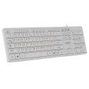 нископрофилна кирилизирана клавиатура Keyboard USB BG - Low profile Chocolate - KB-C14 White