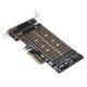M2 SSD NVMe+SATA (M-key+B-key) to PCI Express 3.0 4x adapter - MAKKI-M2-PCIE-2X M2 SSD NVMe+SATA (M-key+B-key) to PCI Express 3.0 4x adapter - MAKKI-M2-PCIE-2X