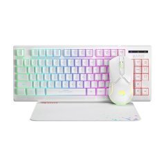 Gaming COMBO CM310 3-in-1 White - Keyboard, Mouse 1000 Hz, Mousepad