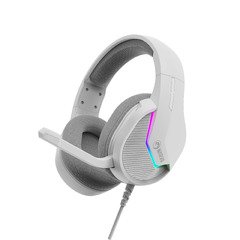 Gaming Headphones H8618 White - 50mm, USB, RGB Gaming Headphones H8618 White - 50mm, USB, RGB