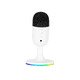 Геймърски микрофон Gaming USB Microphone - MIC-06 White - USB, RGB