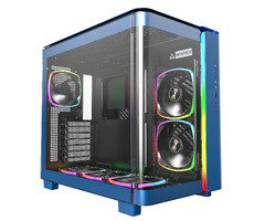 KING 95 Pro, Dual Chamber Mid-tower Case, 6 ARGB Fans, 2 Front Panels, Prussian Blue KING 95 Pro, Dual Chamber Mid-tower Case, 6 ARGB Fans, 2 Front Panels, Prussian Blue