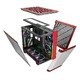 KING 95 Pro, Dual Chamber Mid-tower Case, 6 ARGB Fans, 2 Front Panels, Red KING 95 Pro, Dual Chamber Mid-tower Case, 6 ARGB Fans, 2 Front Panels, Red