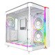 KING 95 Pro, Dual Chamber Mid-tower Case, 6 ARGB Fans, 2 Front Panels, White KING 95 Pro, Dual Chamber Mid-tower Case, 6 ARGB Fans, 2 Front Panels, White