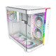 KING 95 Pro, Dual Chamber Mid-tower Case, 6 ARGB Fans, 2 Front Panels, White KING 95 Pro, Dual Chamber Mid-tower Case, 6 ARGB Fans, 2 Front Panels, White