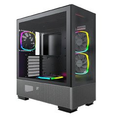 SKY TWO, Mid-tower Case, TG, 4x120mm ARGB Fans, Black SKY TWO, Mid-tower Case, TG, 4x120mm ARGB Fans, Black