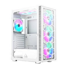 кутия X3 GLASS, Mid-tower Case, TG, 6 fixed RGB Fans, White кутия X3 GLASS, Mid-tower Case, TG, 6 fixed RGB Fans, White