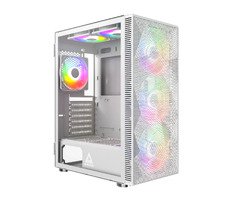 кутия X3 MESH, Mid-tower Case, TG, 6 fixed RGB Fans, White кутия X3 MESH, Mid-tower Case, TG, 6 fixed RGB Fans, White