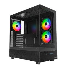 Case ATX - XR (B) - 3 x 120 mm ARGB Fans, USB-C, Black Case ATX - XR (B) - 3 x 120 mm ARGB Fans, USB-C, Black