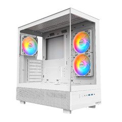 Case ATX - XR (W) - 3 x 120 mm ARGB Fans, USB-C, White Case ATX - XR (W) - 3 x 120 mm ARGB Fans, USB-C, White