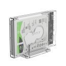 външна кутия за диск Storage - Case - 2.5 inch USB3.0 with Stand, UASP, transparent - 2159U3-CR