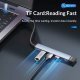 хъб USB3.0/2.0 HUB 3 port + card reader, Aluminum - AH-A12F-GY хъб USB3.0/2.0 HUB 3 port + card reader, Aluminum - AH-A12F-GY