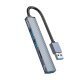 USB3.0/2.0 HUB 3 port + card reader, Aluminum - AH-A12F-GY