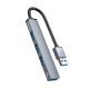 хъб USB3.0/2.0 HUB 4 port, Aluminum - AH-A13-GY