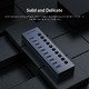 USB3.0 HUB 7 port with Power Adapter, On/Off buttons, Aluminium - BT2U3-7AB-EU-GY USB3.0 HUB 7 port with Power Adapter, On/Off buttons, Aluminium - BT2U3-7AB-EU-GY