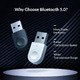 Bluetooth 5.0 USB adapter, black - BTA-608-BK Bluetooth 5.0 USB adapter, black - BTA-608-BK