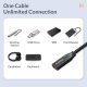 Cable USB 3.2 Gen2x2 - Type-C Male to Female Extension PD100W 20Gbps 1.0m Black - CY32-10-BK Cable USB 3.2 Gen2x2 - Type-C Male to Female Extension PD100W 20Gbps 1.0m Black - CY32-10-BK