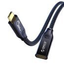 Cable USB 3.2 Gen2x2 - Type-C Male to Female Extension PD100W 20Gbps 1.0m Black - CY32-10-BK
