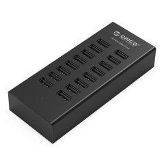USB2.0 HUB 16 port with Premium Power Adapter, Black - H1613-U2 USB2.0 HUB 16 port with Premium Power Adapter, Black - H1613-U2