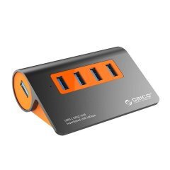 USB 3.1 Gen2 10Gbps HUB 4 port Aluminum Grey/Orange - M3H4-G2-OG