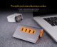 хъб USB 3.1 Gen2 10Gbps HUB 4 port Aluminum Grey/Orange - M3H4-G2-OG хъб USB 3.1 Gen2 10Gbps HUB 4 port Aluminum Grey/Orange - M3H4-G2-OG