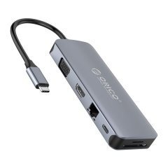 докинг станция Docking Station Type-C Power Distribution 3.0 100W - LAN, HDMI, VGA, Type-C x 1, USB3.0 x 4, TF/SD, Audio - MC-U111P-V1-GY докинг станция Docking Station Type-C Power Distribution 3.0 100W - LAN, HDMI, VGA, Type-C x 1, USB3.0 x 4, TF/SD, Audio - MC-U111P-V1-GY