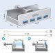 USB 3.0 HUB Clip Type 4 port - aux Micro-USB power input, Aluminum - MH4PU-P-SV USB 3.0 HUB Clip Type 4 port - aux Micro-USB power input, Aluminum - MH4PU-P-SV