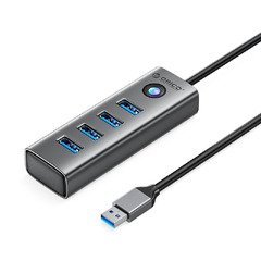 HUB USB3.0 4 port, Aluminium, Grey - PDD4U-U3-015-GY HUB USB3.0 4 port, Aluminium, Grey - PDD4U-U3-015-GY