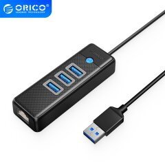 хъб HUB USB3.0 3 port + LAN 1000M - PW3UR-U3-015-BK хъб HUB USB3.0 3 port + LAN 1000M - PW3UR-U3-015-BK