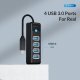 HUB USB3.1 Type-C 4 port - 4 x USB3.0 Black - PW4U-C3-015-BK HUB USB3.1 Type-C 4 port - 4 x USB3.0 Black - PW4U-C3-015-BK