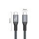 кабел Cable Thunderbolt 4 / USB4 - Type-C to Type-C 40Gbps PD100W 0.8m Grey - TBZ4-08-GY кабел Cable Thunderbolt 4 / USB4 - Type-C to Type-C 40Gbps PD100W 0.8m Grey - TBZ4-08-GY