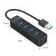 хъб USB3.0 HUB 4 port - Type C input, 0.15m cable, aux Type-C power input - TWU3-4A-BK хъб USB3.0 HUB 4 port - Type C input, 0.15m cable, aux Type-C power input - TWU3-4A-BK