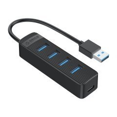 хъб USB3.0 HUB 4 port - Type C input, 1m cable, aux Type-C power input - TWU3-4A-10