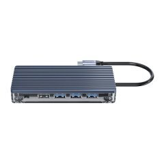 докинг станция Type-C Docking Station Power Distribution 3.0 100W - HDMI, Type-C x 1, USB3.0 x 3, USB 2.0 x 1, LAN, SD, VGA, Audio - WB-11P-GY