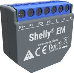 измервател на електрическо потребление Smart Wi-Fi Energy Meter - Shelly EM - Dual Power Metering 2 x 120A, Contactor Control / 2A измервател на електрическо потребление Smart Wi-Fi Energy Meter - Shelly EM - Dual Power Metering 2 x 120A, Contactor Control / 2A