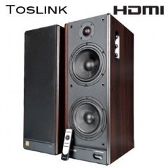 Speakers 2.0 HiFi SOLO9C wooden Remote/Toslink/HDMI/Coaxial 140W RMS