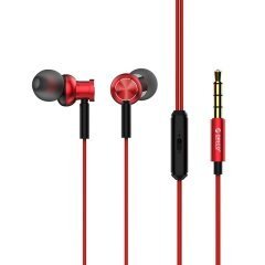 Earphones RM2 - Metal Red with Mic - SOUNDPLUS-RM2-RD Earphones RM2 - Metal Red with Mic - SOUNDPLUS-RM2-RD