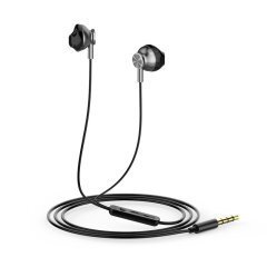 Earphones Hi-Fi RM3 - Metal Black with Mic - SOUNDPLUS-RM3-BK Earphones Hi-Fi RM3 - Metal Black with Mic - SOUNDPLUS-RM3-BK