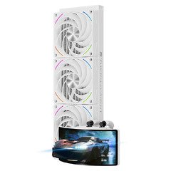 Water Cooling Rainbow Vision 360 Turbo ARGB White - 6.67 inch Curve OLED Display Water Cooling Rainbow Vision 360 Turbo ARGB White - 6.67 inch Curve OLED Display