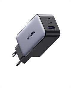 универсално зарядно за стена Charger Wall 65W GaN CD244, 1 x USB-A, 2 x Type-C, Black - 10335 универсално зарядно за стена Charger Wall 65W GaN CD244, 1 x USB-A, 2 x Type-C, Black - 10335