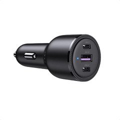 Fast Charger Car - 2 x Type-C, 1 x USB-A QC3.0, Power Distribution 69W CD239 - 20467 Fast Charger Car - 2 x Type-C, 1 x USB-A QC3.0, Power Distribution 69W CD239 - 20467