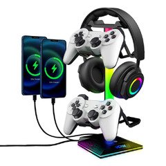 стойка за слушалки Headphone Stand - VCOM-M701S - RGB, USB HUB стойка за слушалки Headphone Stand - VCOM-M701S - RGB, USB HUB