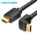 Vention HDMI Right Angle 270 Degree v2.0 M / M 4K/60Hz Gold - 1.5M Black - AAQBG